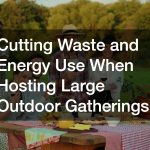 Cutting Waste and Energy Use When Hosting Large Outdoor Gatherings